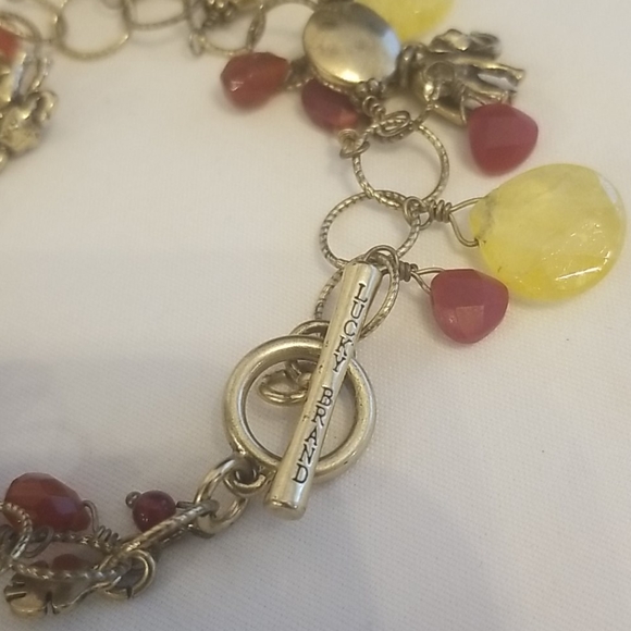 LUCKY BRAND Elephant Bracelet Yellow Red Siver - Picture 2 of 4